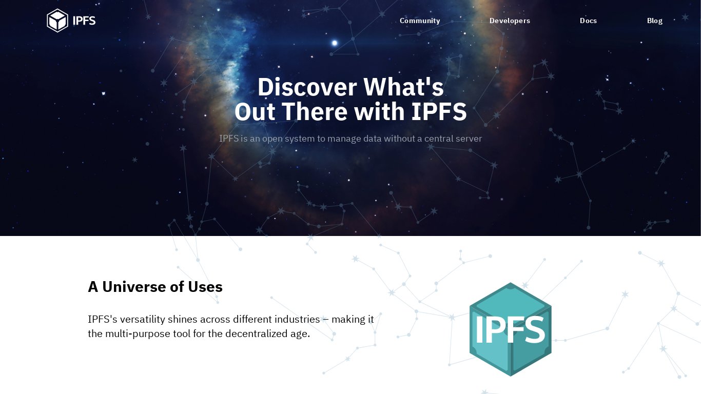 IPFS Landing page