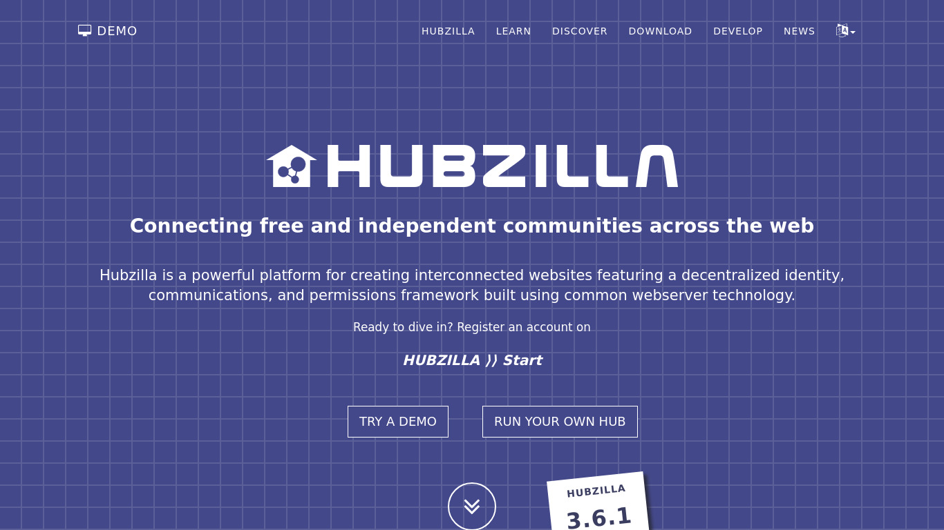 Hubzilla Landing page