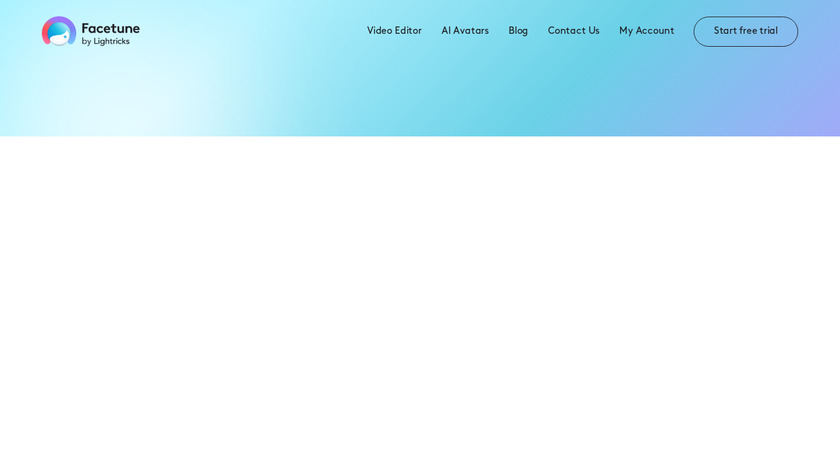 Facetune Landing Page