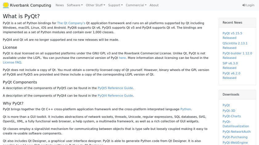 PyQt Landing Page