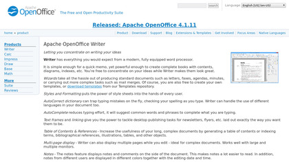 Apache OpenOffice Writer image
