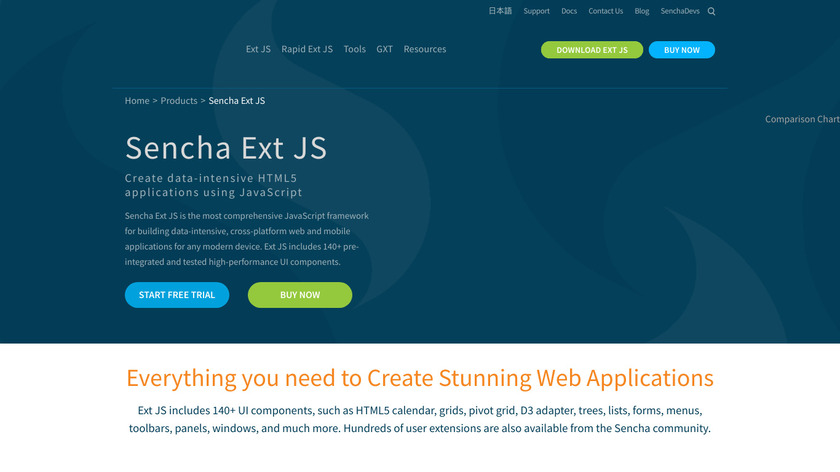 Sencha Ext JS Landing Page
