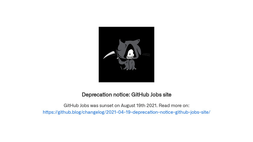 GitHub Jobs Landing Page