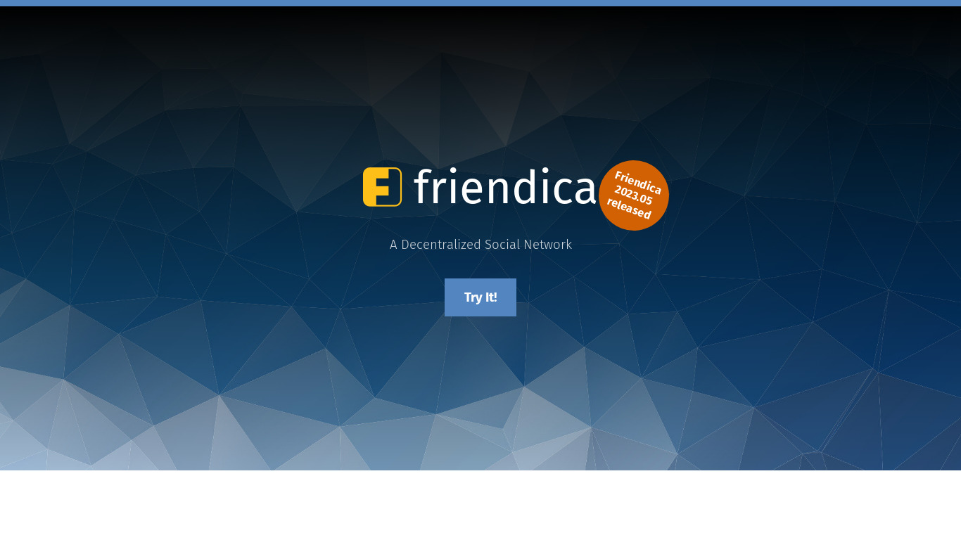 Friendica Landing page