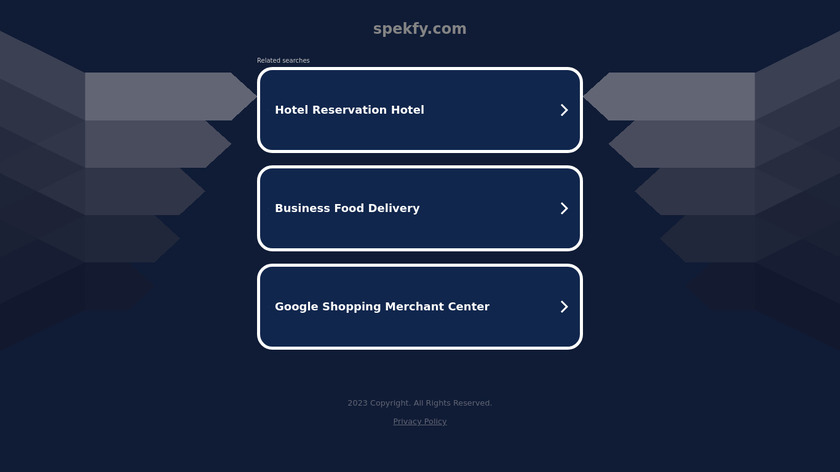 Spekfy Landing Page