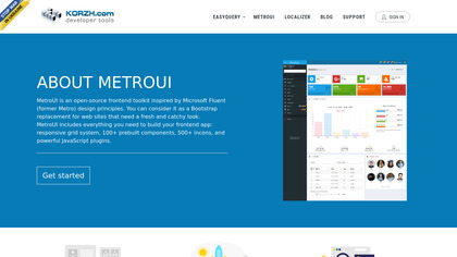 Metro UI CSS screenshot
