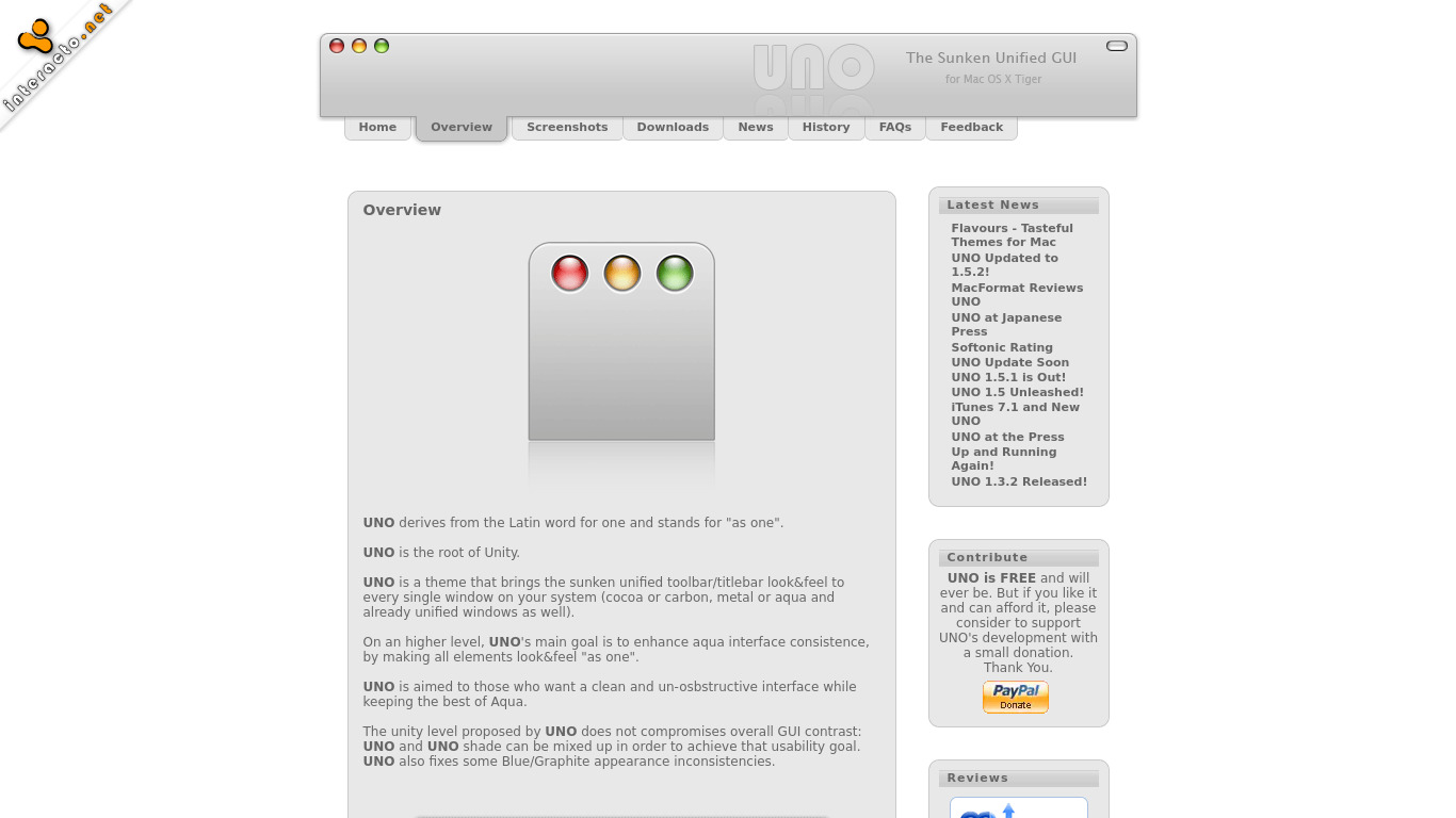 UNO Landing page