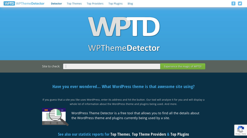 WPThemeDetector Landing Page
