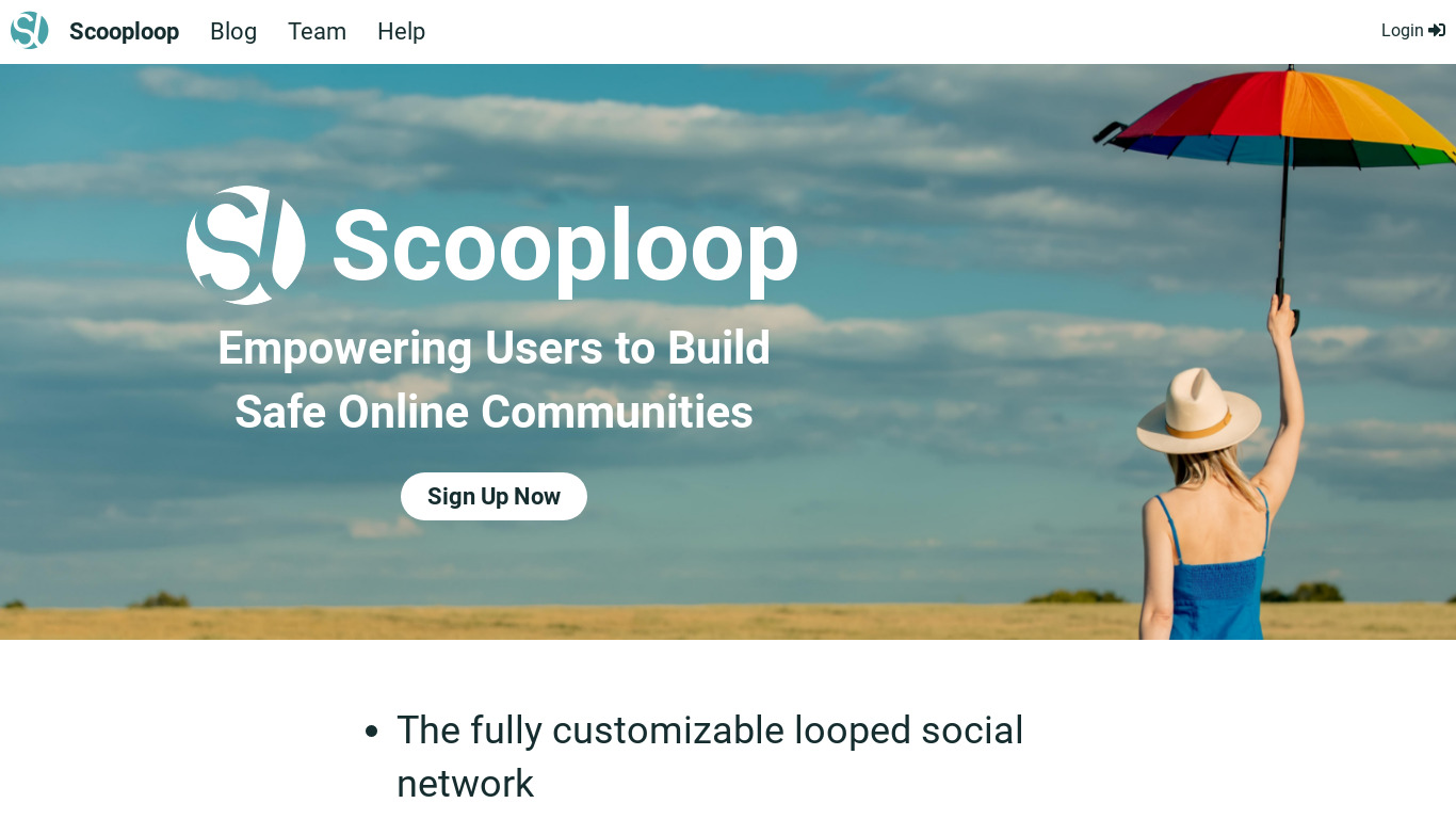 ScoopLoop Landing page