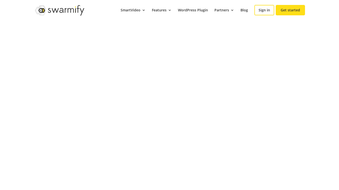 Swarmify Landing page