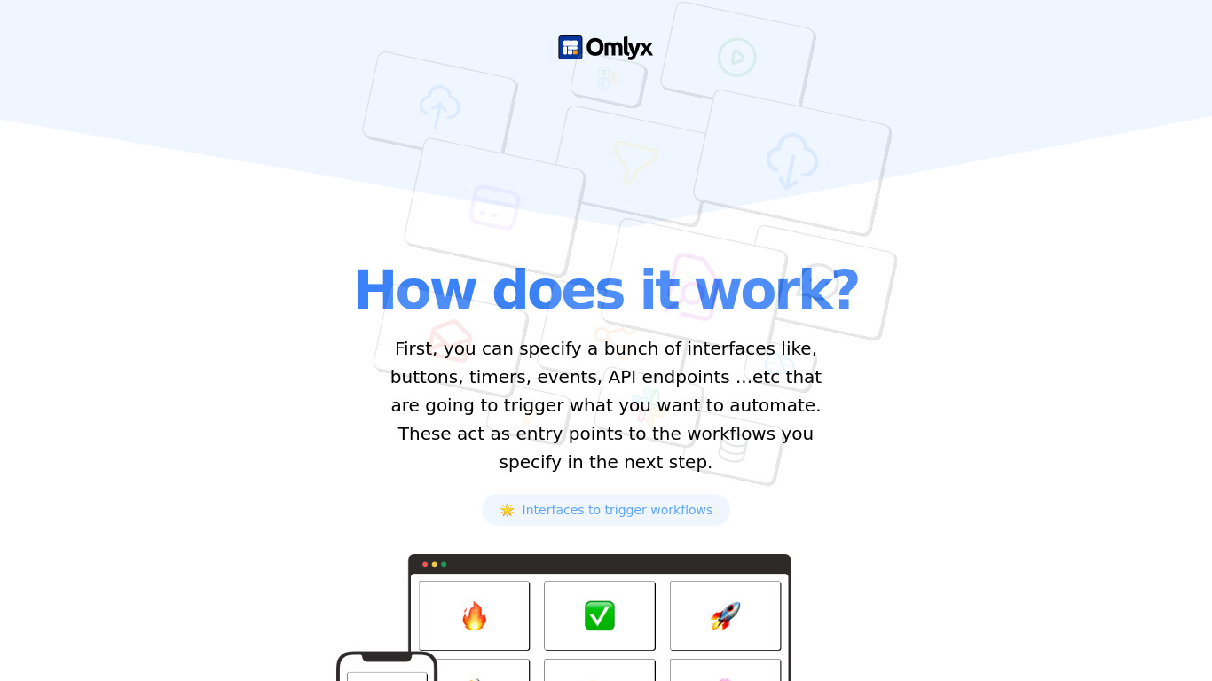 Omlyx Landing page