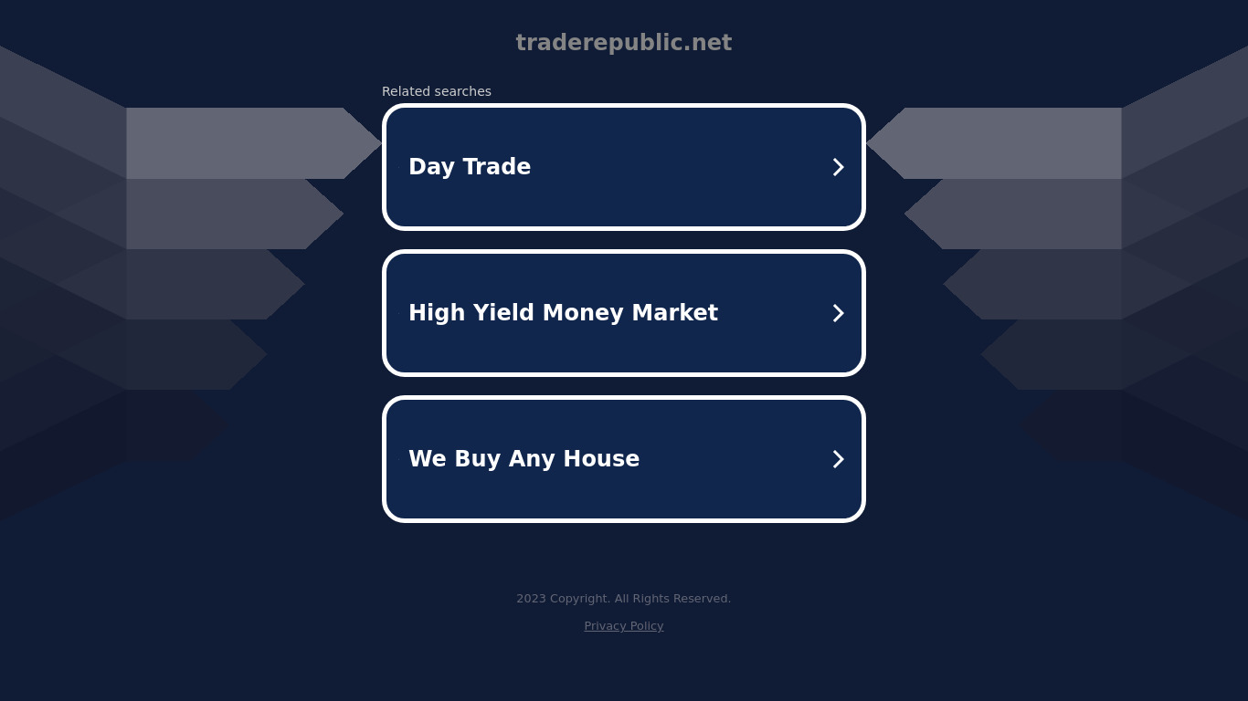 Trade Republic Landing page