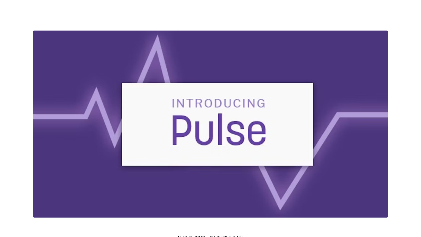 Twitch Pulse Landing page