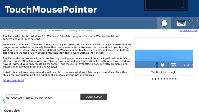 TouchMousePointer Landing Page