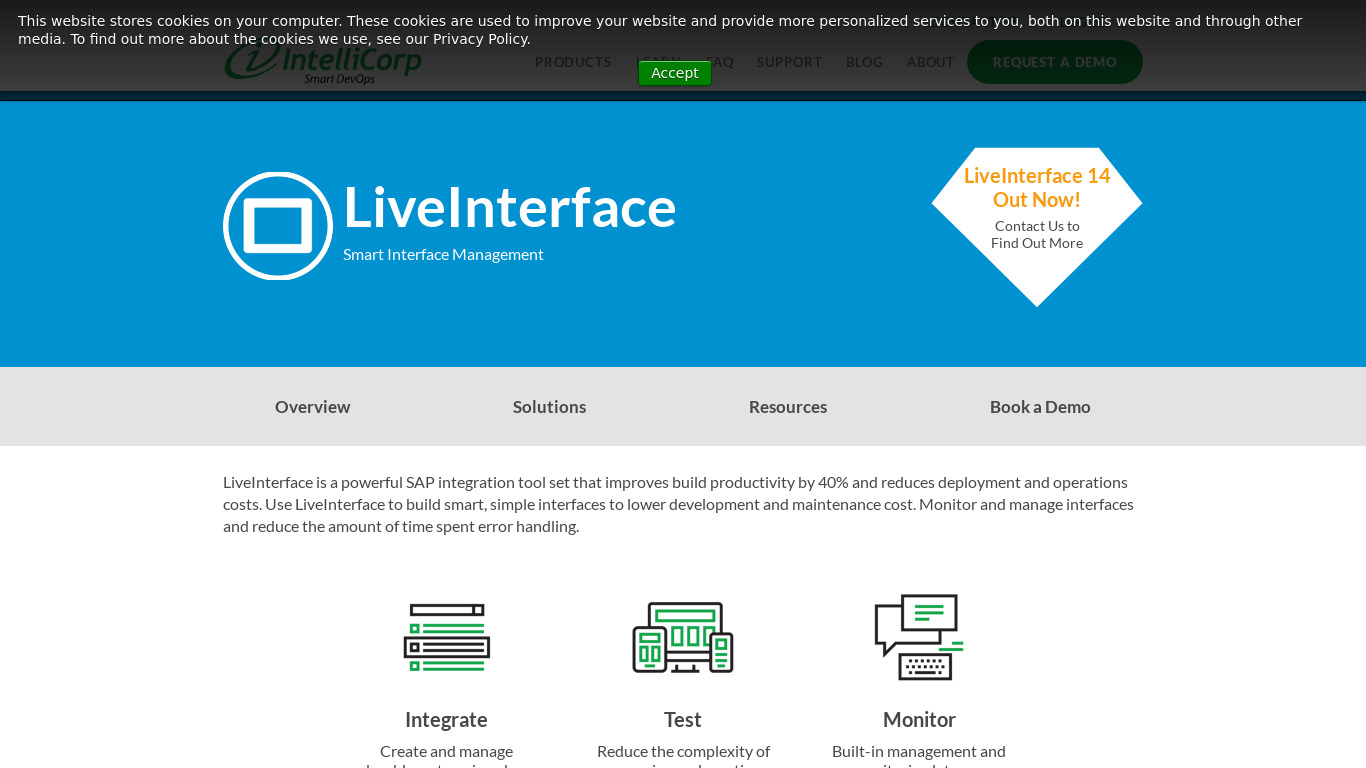 intellicorp.com LiveInterface Landing page