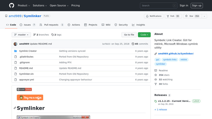 Symlinker Landing Page