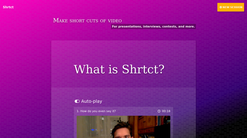 Shrtct Landing Page