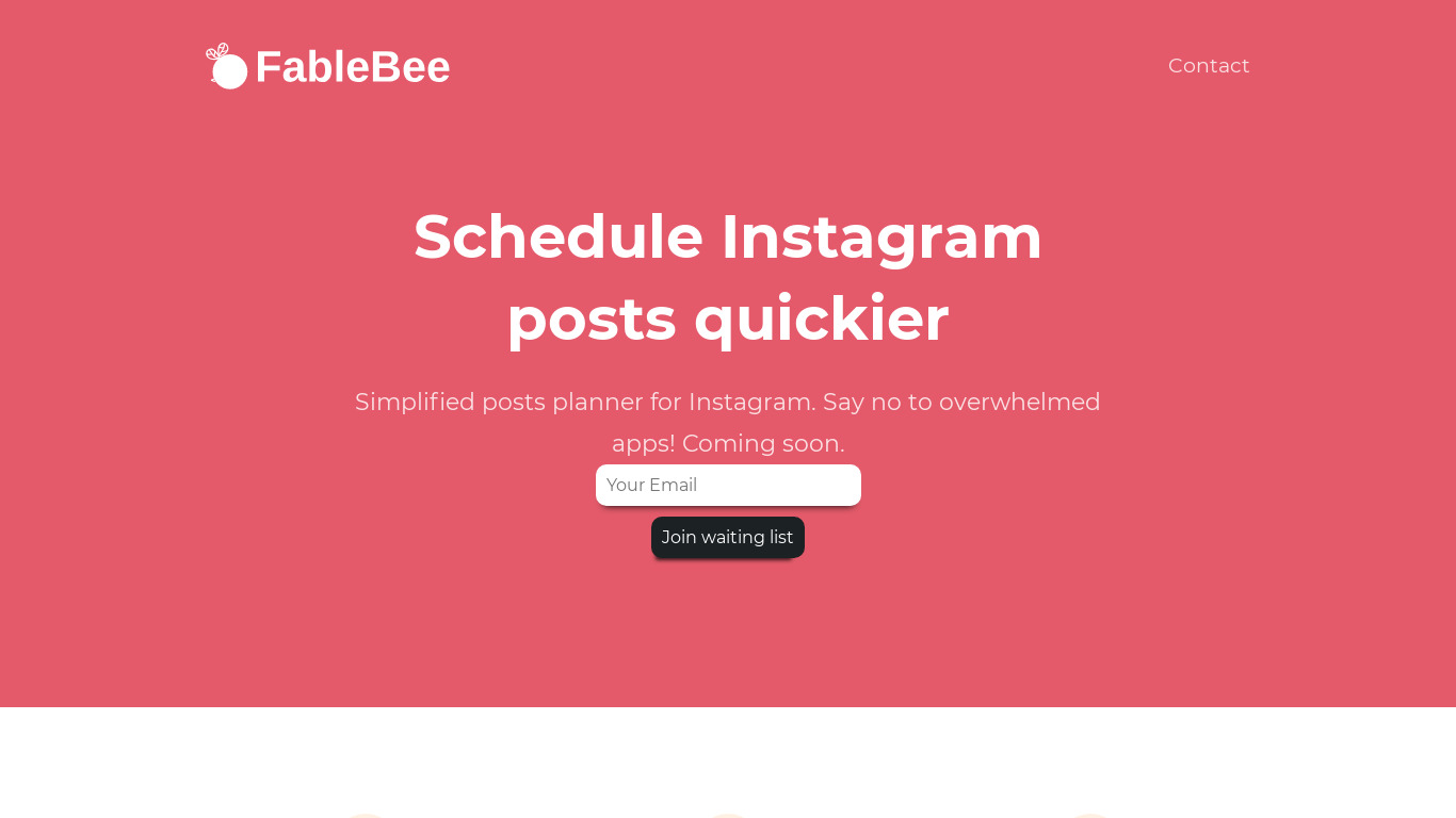 FableBee Landing page