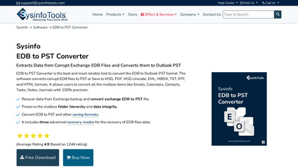 SysInfoTools EDB to PST Converter image