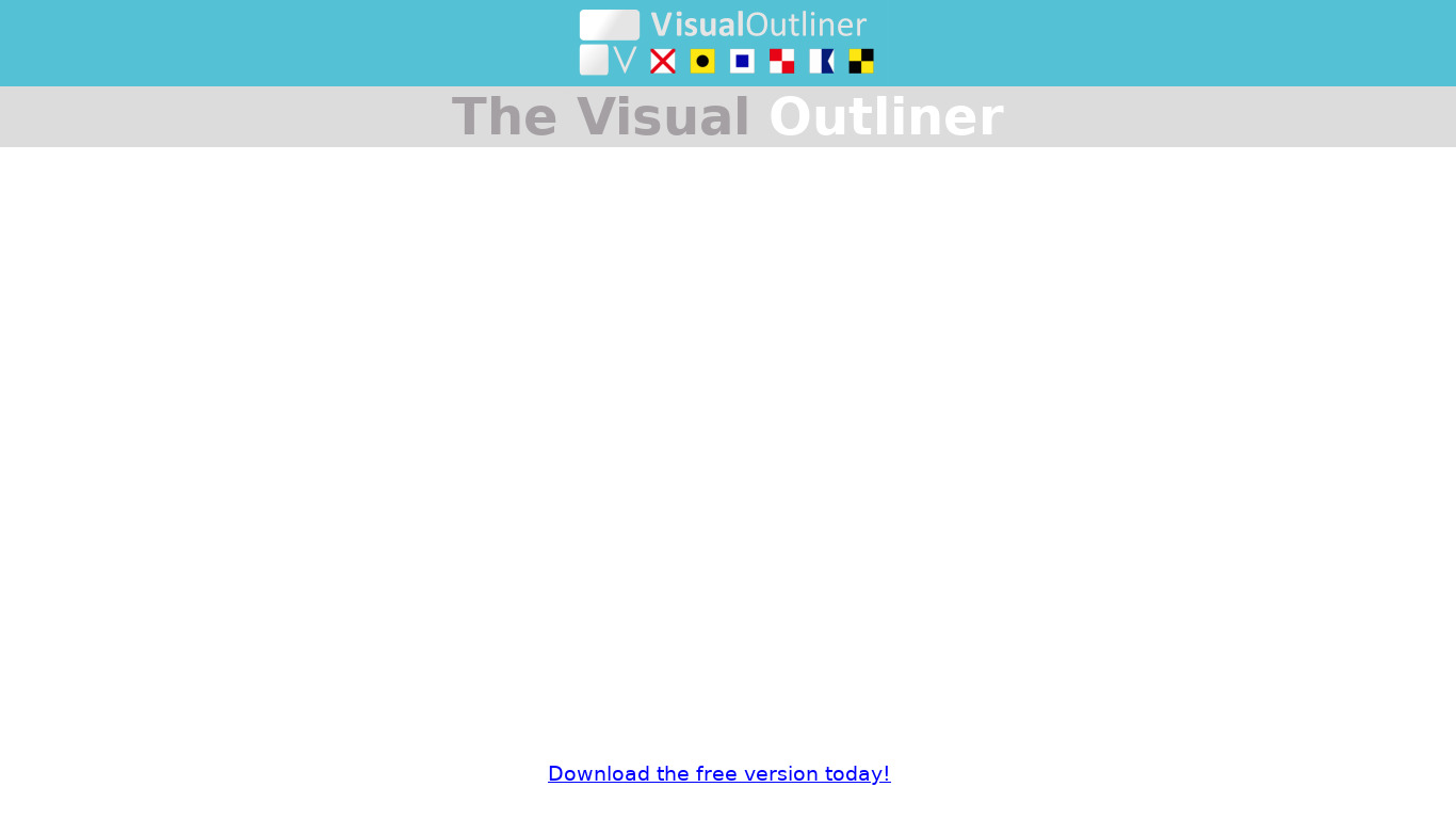 Visual Outliner Landing page