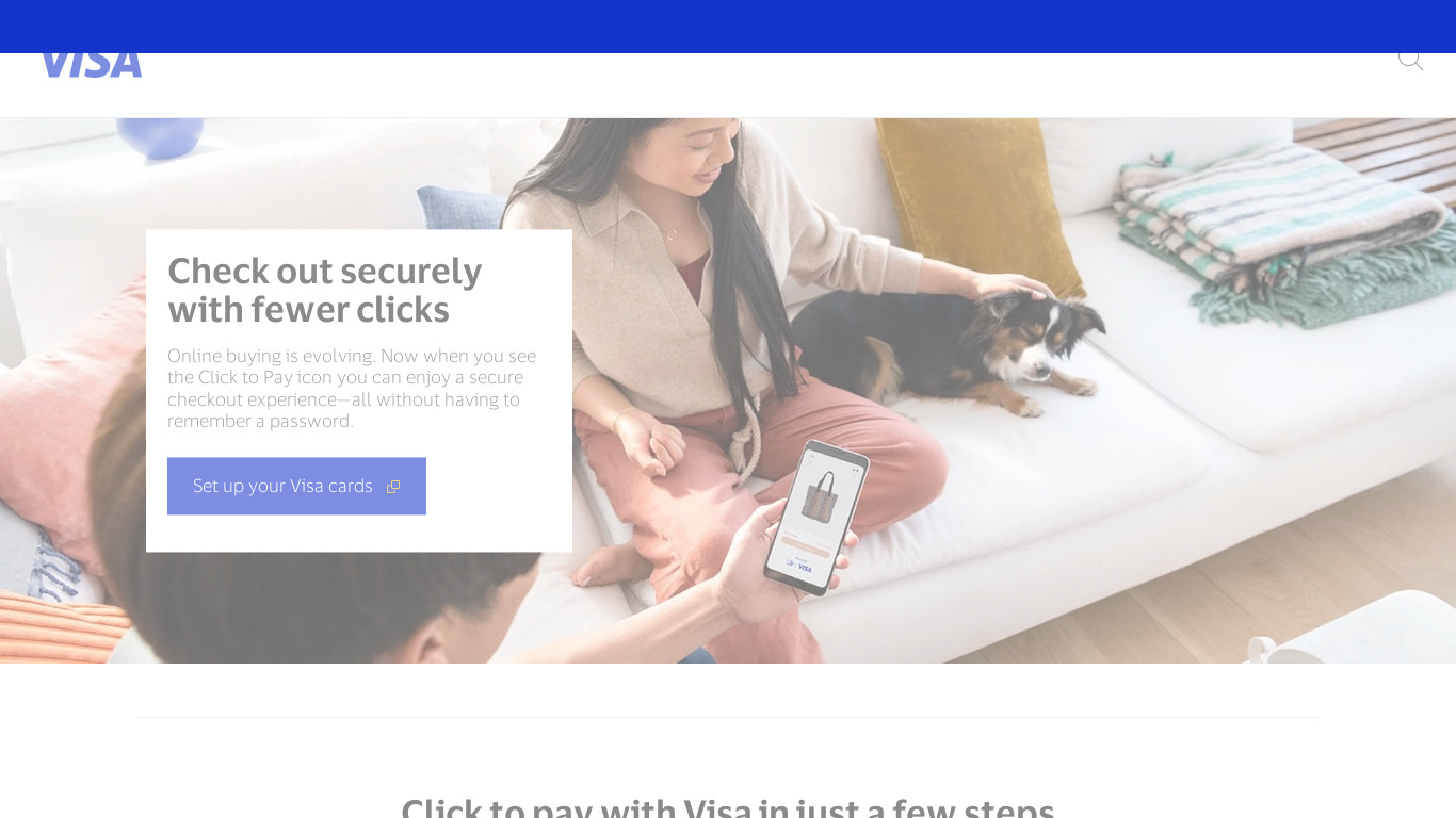 Visa Checkout Landing page