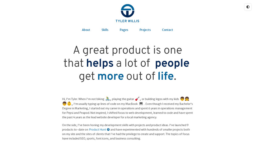 TW Fonts Landing Page