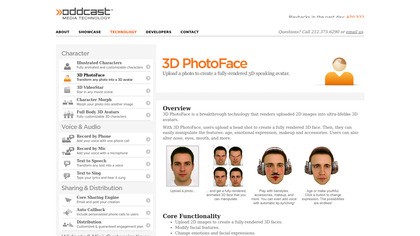 oddcast.com 3D PhotoFace image
