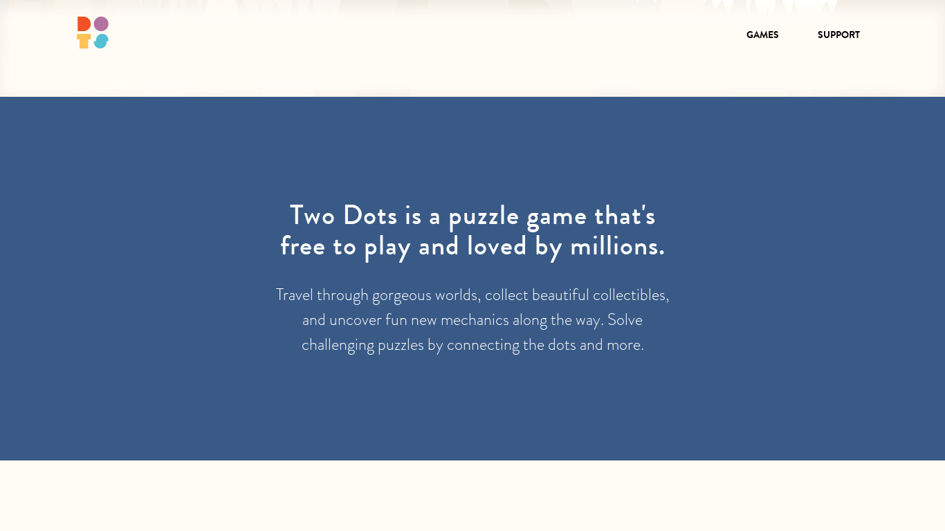 Two Dots Landing page