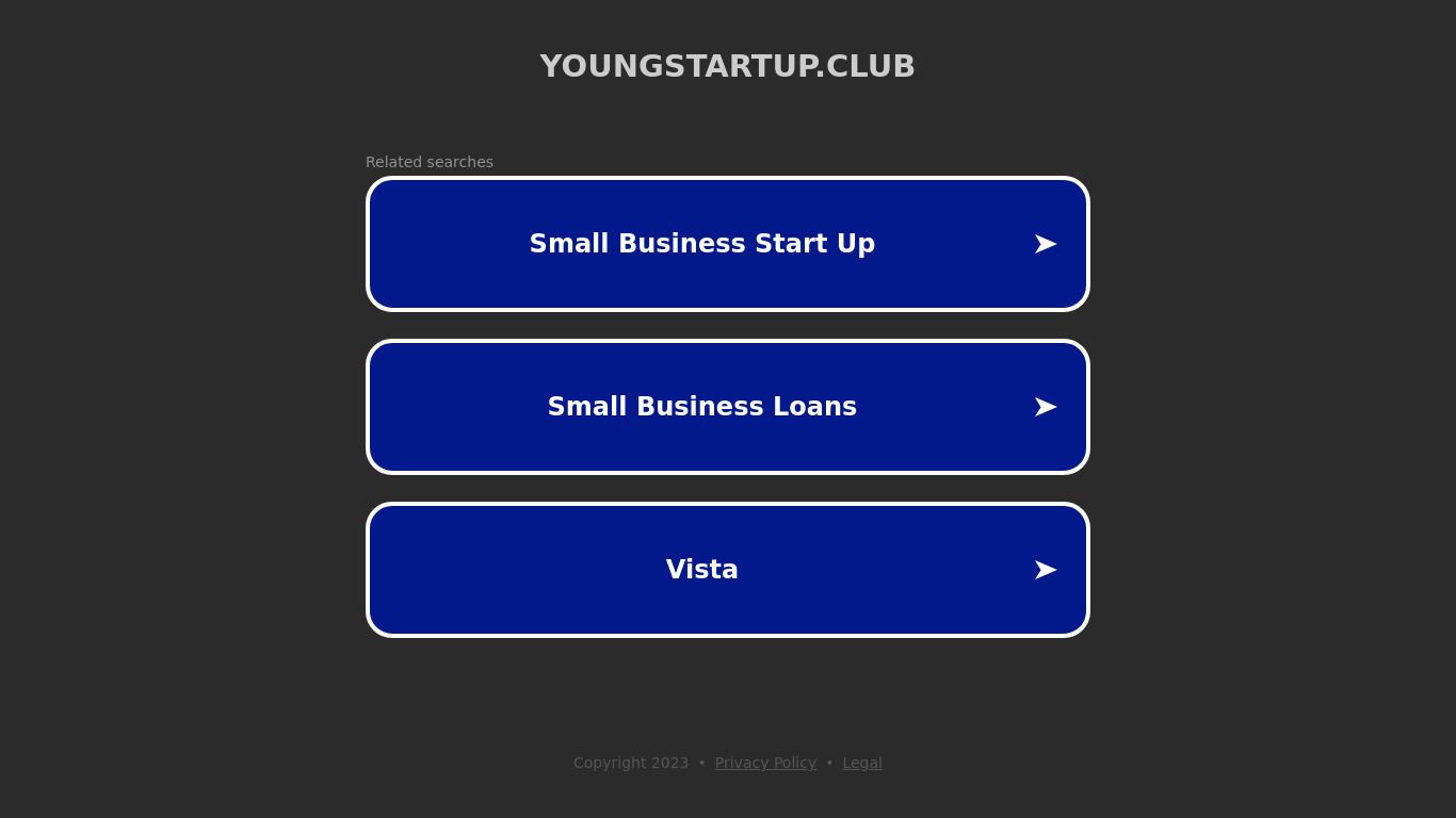 Young Startup Club Landing page