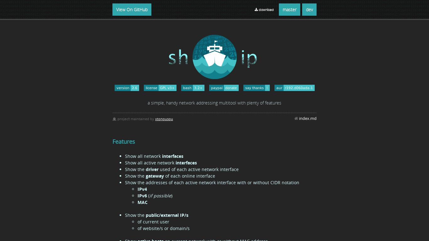 ship.sh Landing page