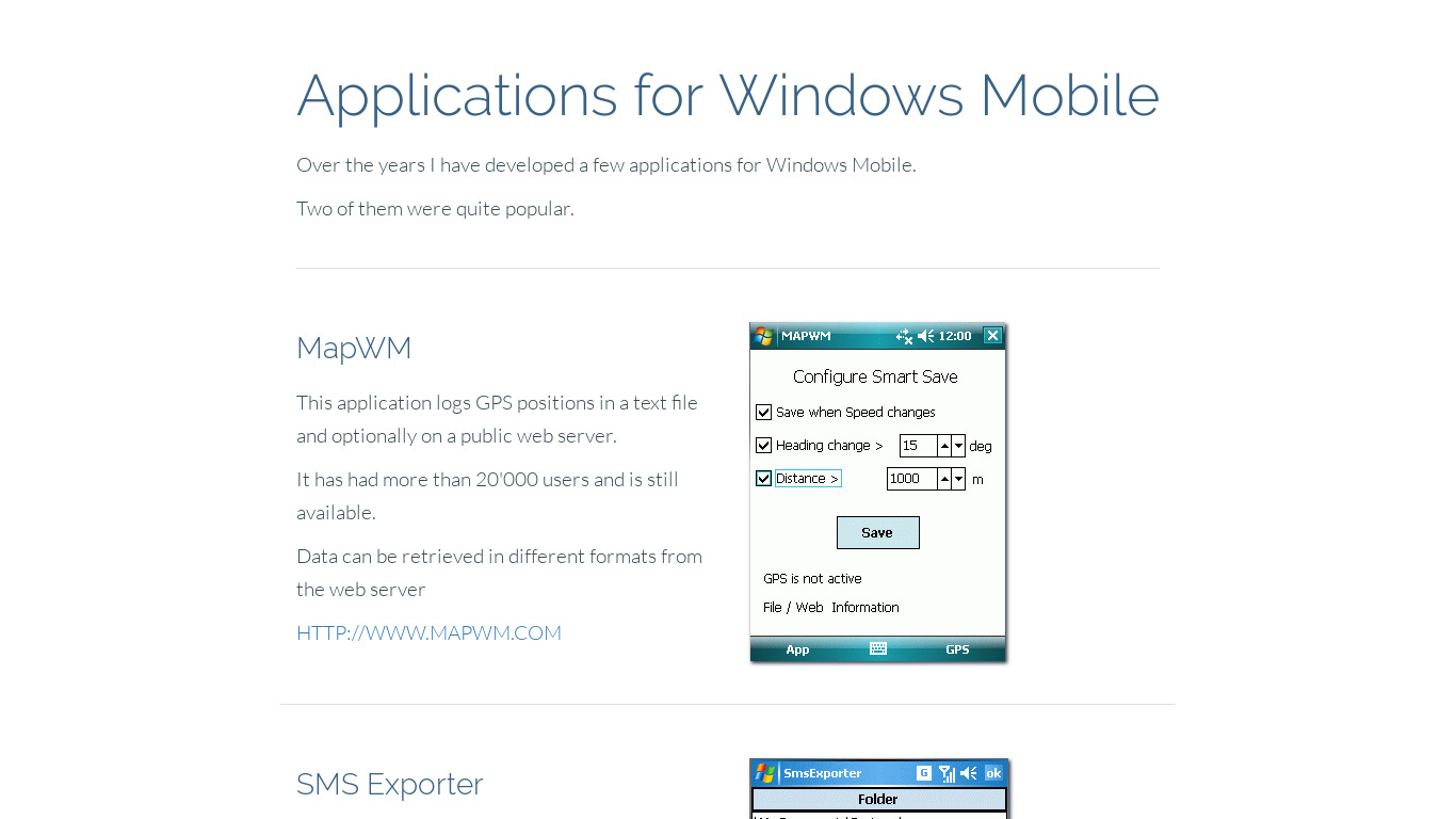 SMS Exporter Landing page
