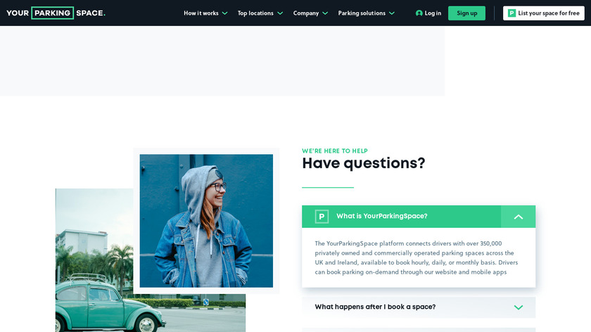 YourParkingSpace Landing Page