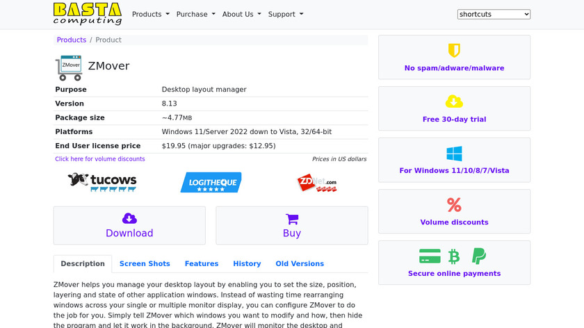 ZMover Landing Page