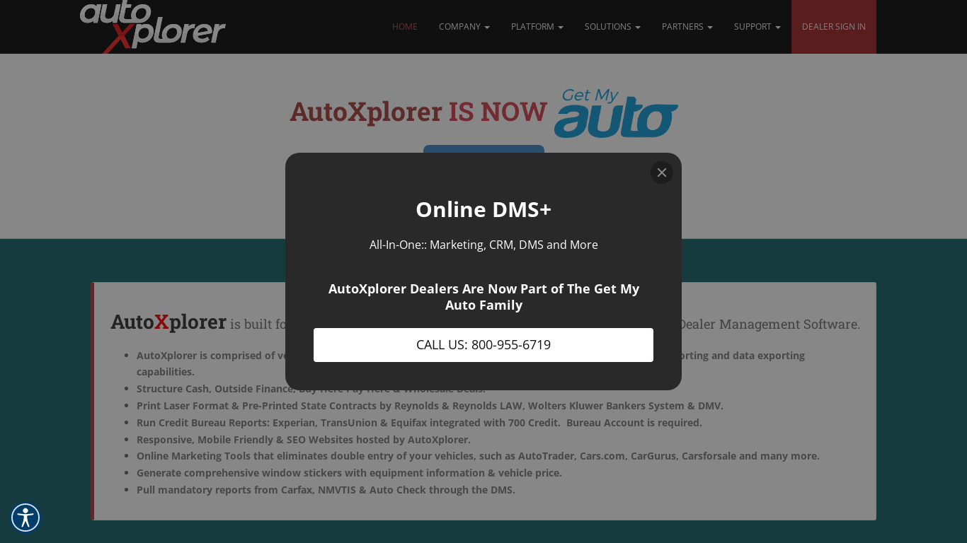 AutoXplorer Landing page