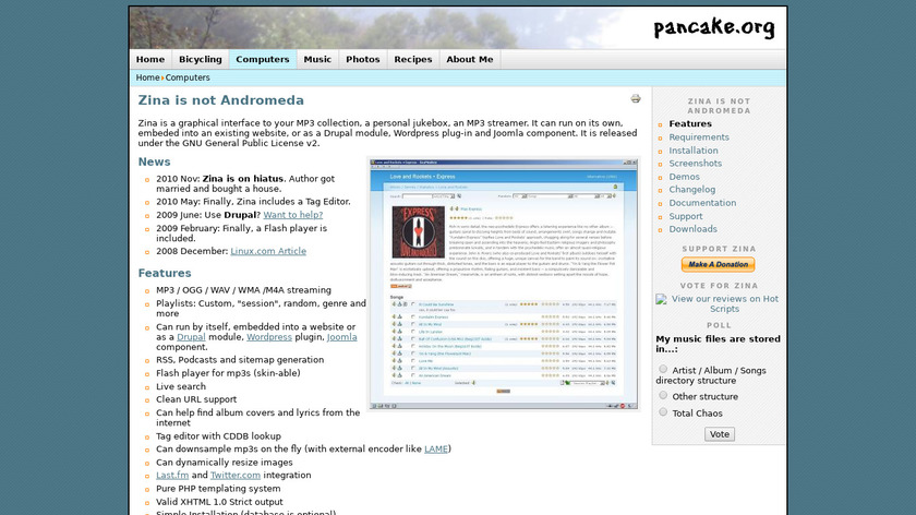 Zina Landing Page