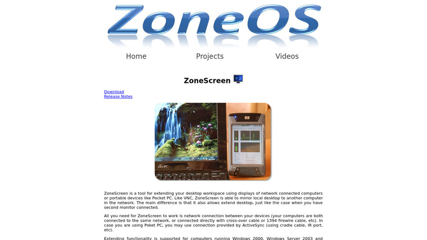 ZoneScreen Landing Page