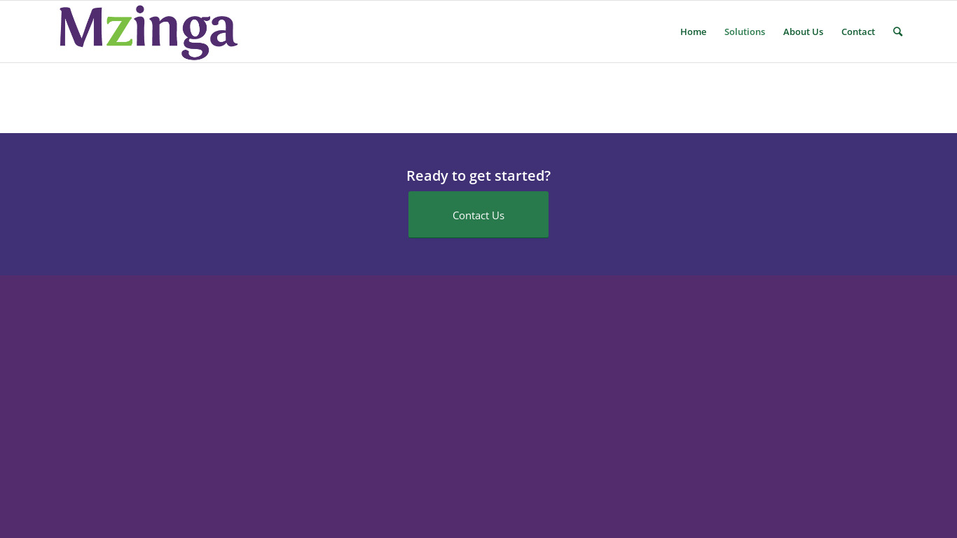 Mzinga OmniSocial Learning Landing page