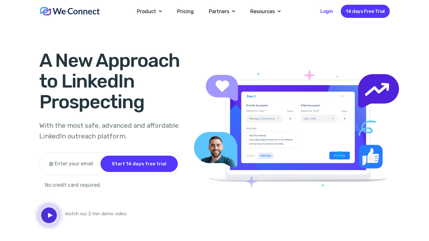 We-Connect.io Landing page