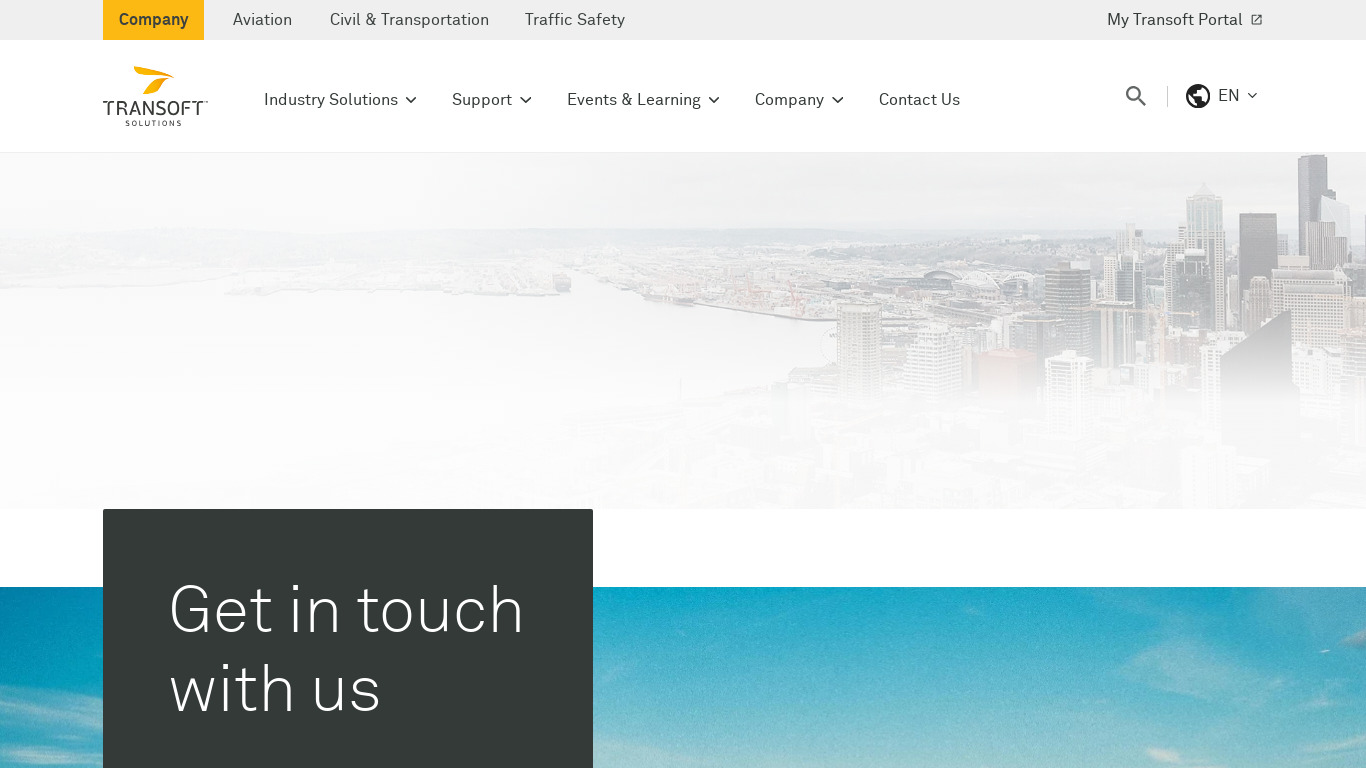 Transoft Solutions Landing page