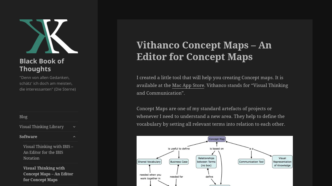 Visual Thinking with Concept Maps Landing page