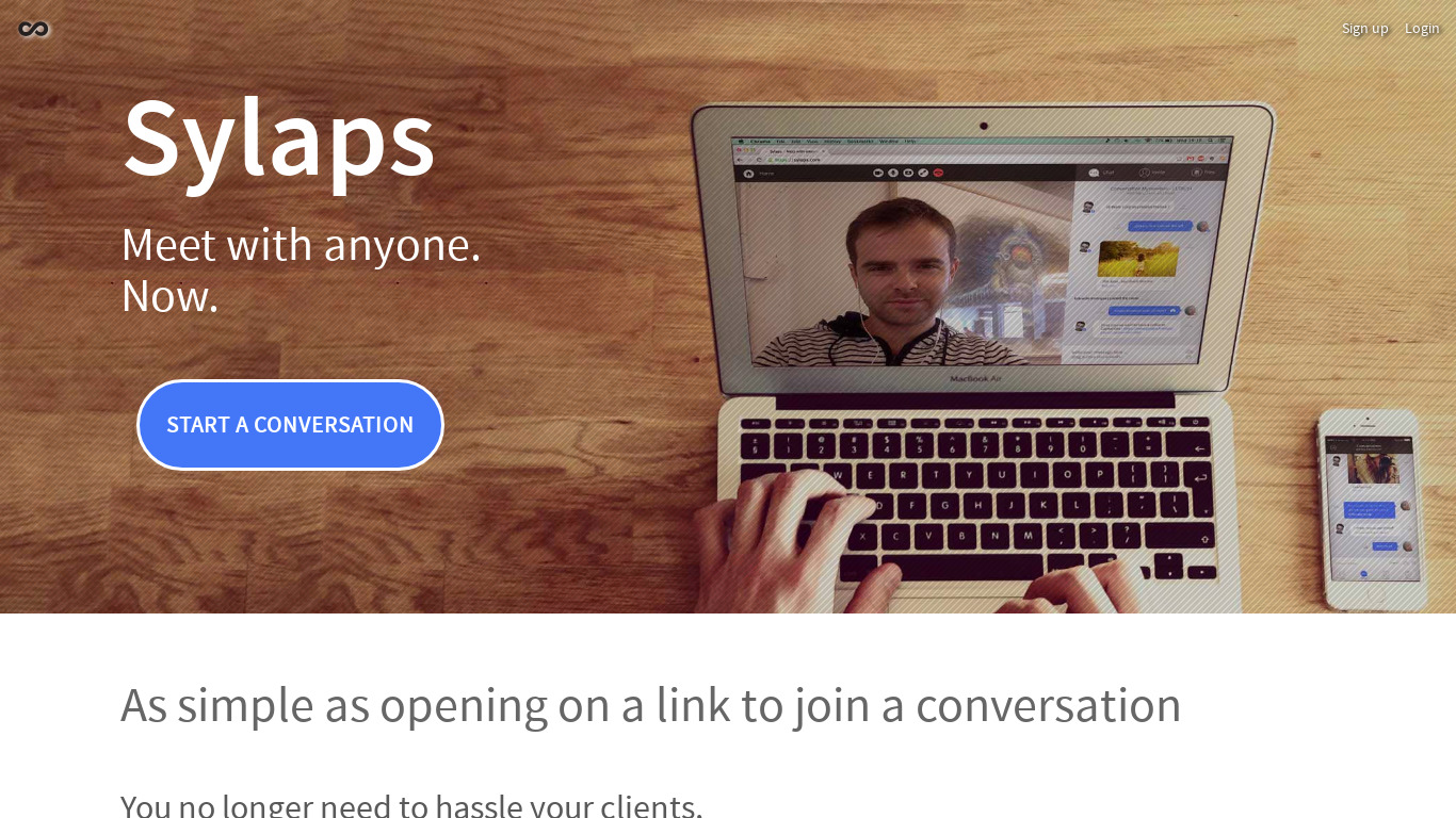 Sylaps Landing page