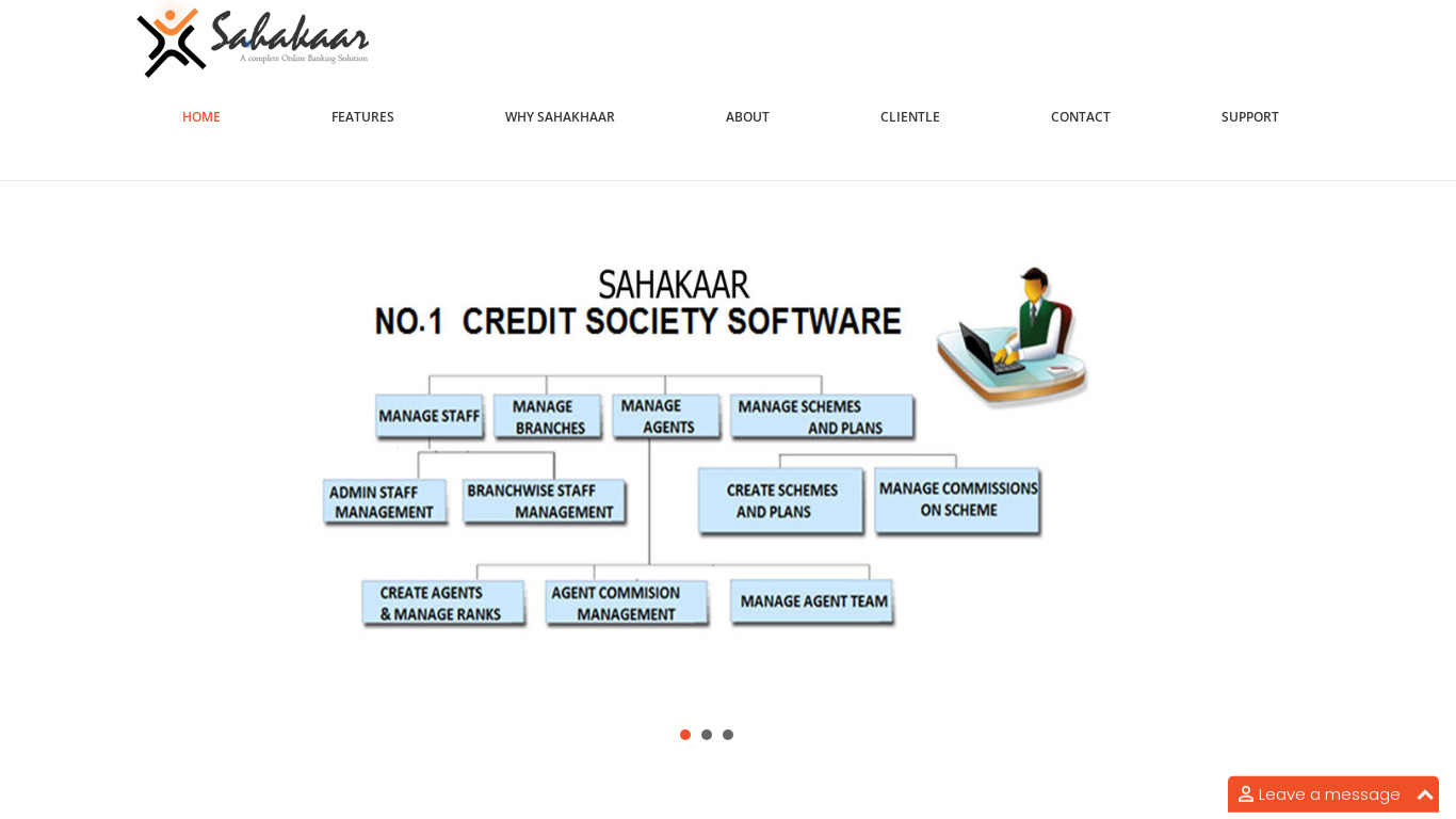 Credit Cooperative Society Software Landing page