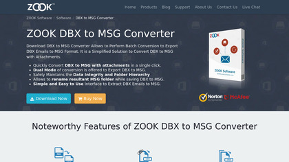 ZOOK DBX to MSG Converter image