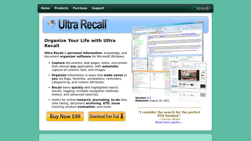 Ultra Recall Landing Page