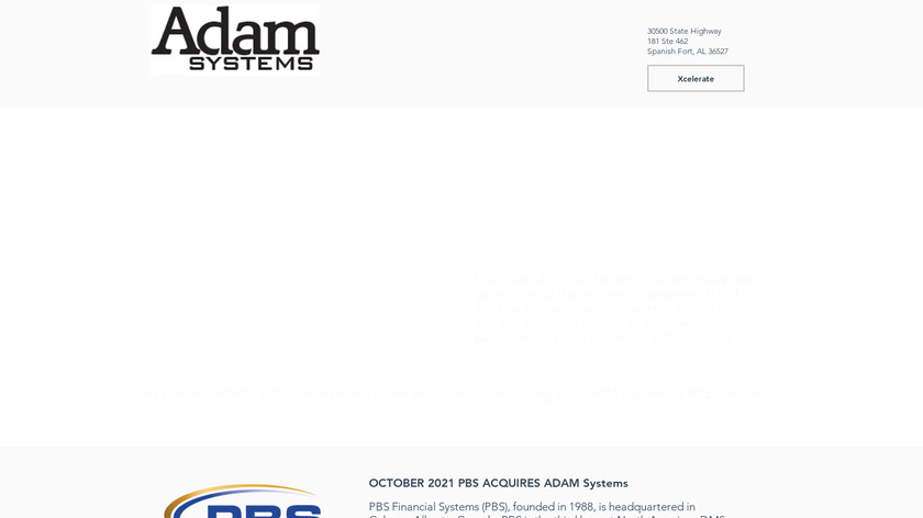 ADAM DMS Landing Page