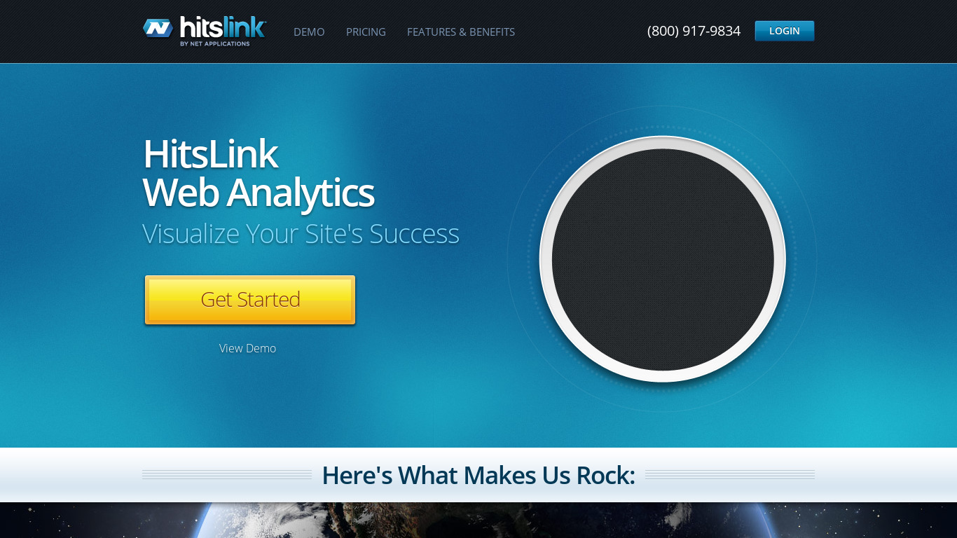 Hitslink Landing page