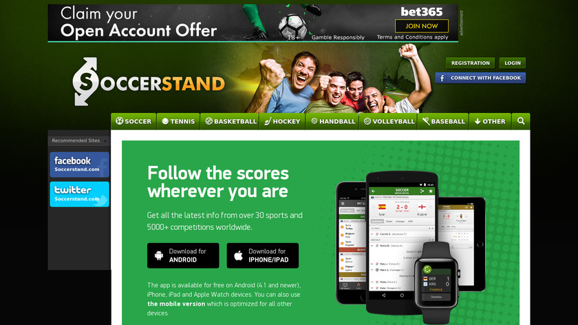 Soccerstand Landing Page