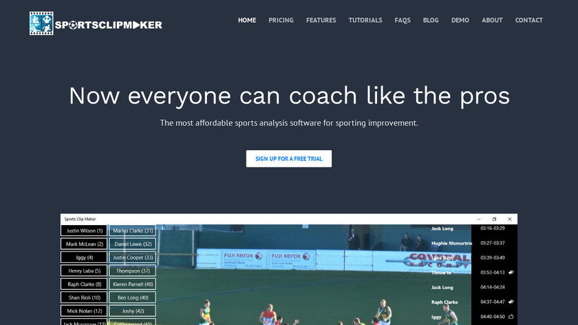 SportsClipMaker Landing Page