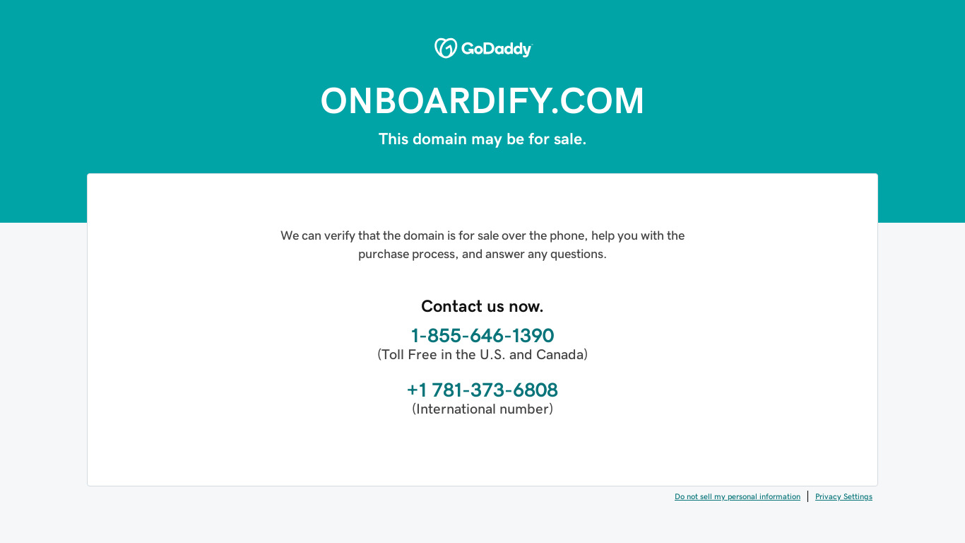 Onboardify Landing page