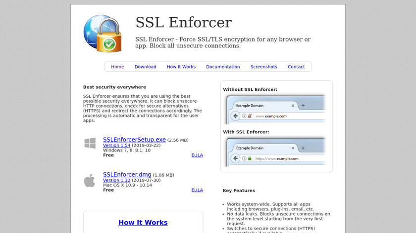 SSL Enforcer Landing Page